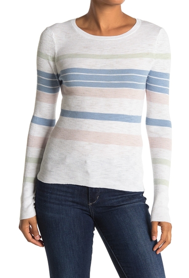 Imbracaminte femei 360 cashmere cypress stripe print sweater whiteperiwinkle multi
