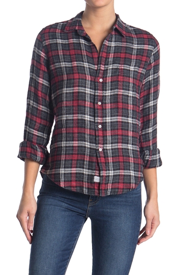 Imbracaminte femei frank eileen barry plaid classic tailored fit shirt red black