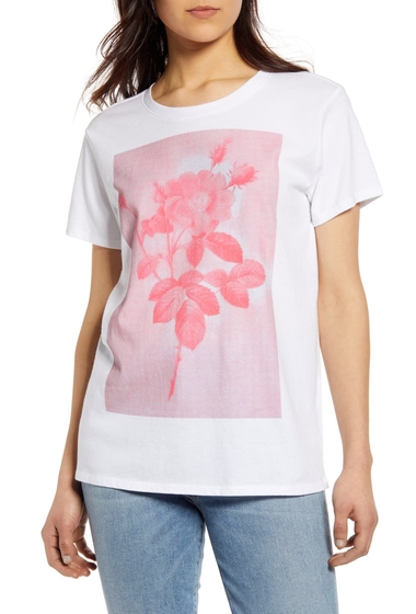 Imbracaminte femei lucky brand monochrome rose t-shirt lucky whit