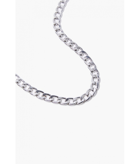 Bijuterii femei forever21 upcycled curb chain necklace silver