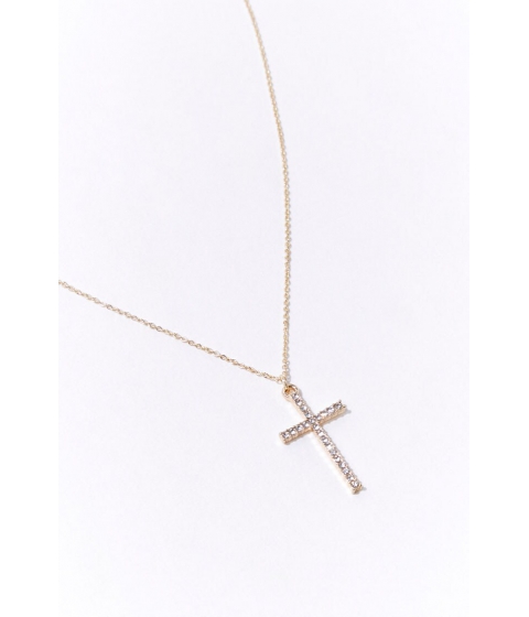 Bijuterii femei forever21 upcycled cross necklace gold