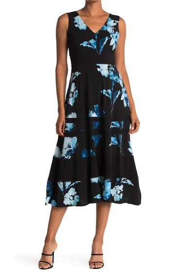 Imbracaminte femei taylor floral jersey banded dress blackpeaco