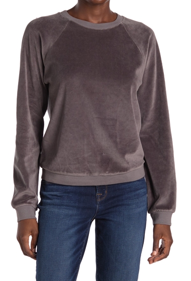 Imbracaminte femei joes jeans velour raglan sleeve pullover charcoal grey