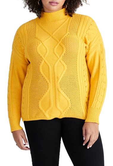 Imbracaminte femei rachel rachel roy iman cable sweater plus size marigold