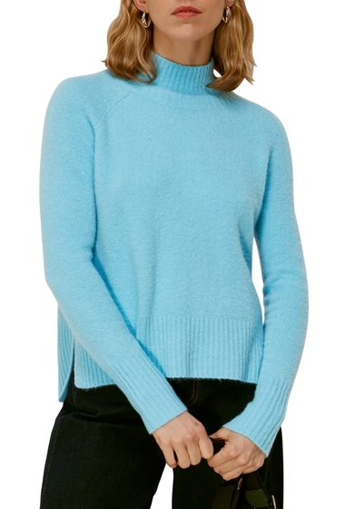 Imbracaminte femei whistles turtleneck sweater pale blue