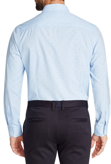 Imbracaminte barbati wrk trim fit dot performance dress shirt blue