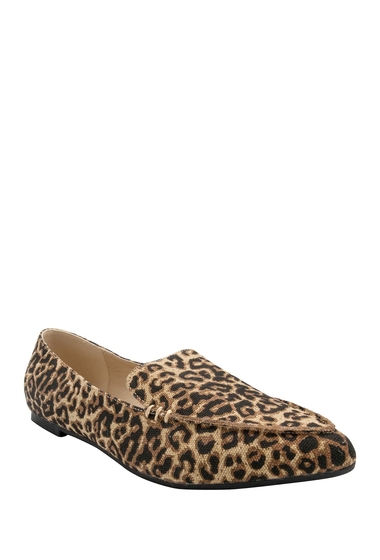 Incaltaminte femei sugar amore almond toe loafer flat cheetah print fabric