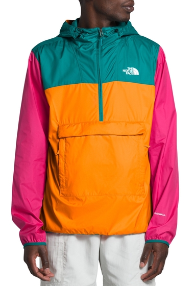 Imbracaminte barbati the north face colorblocked fanorack hoodie flameorg f