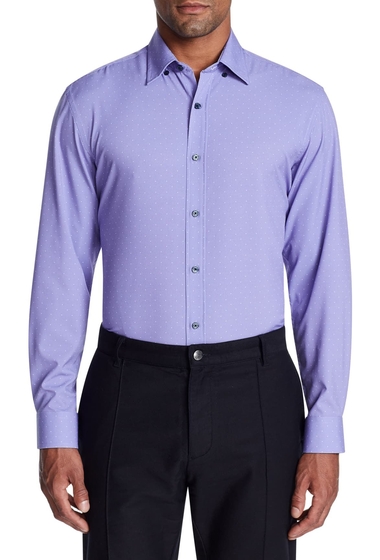 Imbracaminte barbati wrk trim fit performance dot dress shirt purple