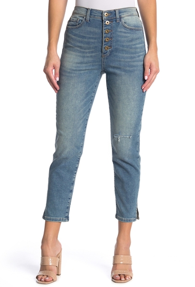 Imbracaminte femei sneak peek denim high rise button fly ankle crop tomboy jeans medium