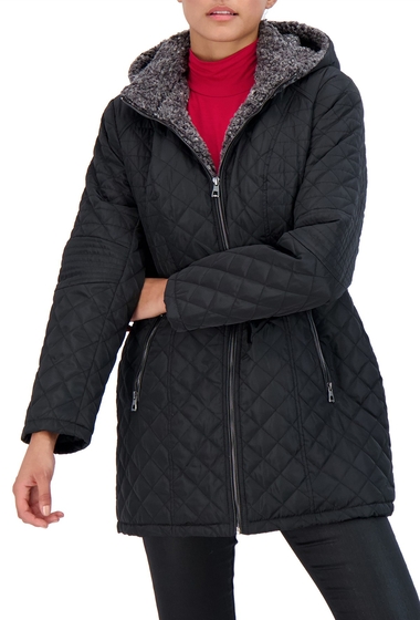 Imbracaminte femei sebby collection faux fur lined quilted jacket black