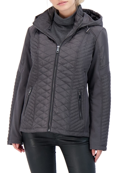 Imbracaminte femei sebby collection hooded quilted jacket grey