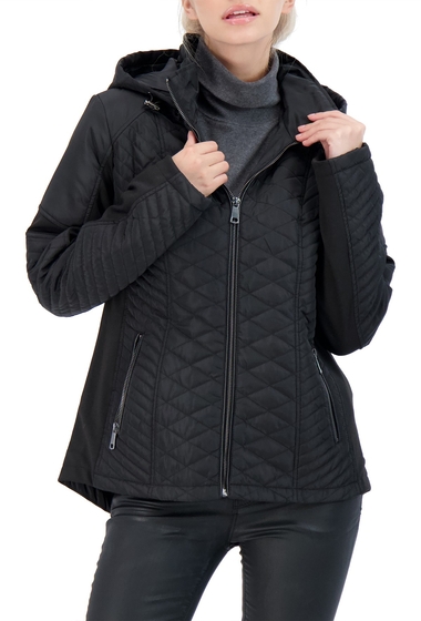 Imbracaminte femei sebby collection hooded quilted jacket black
