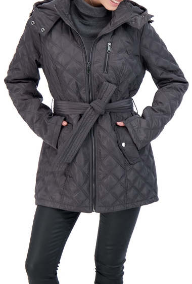 Imbracaminte femei sebby collection belted quilted jacket grey