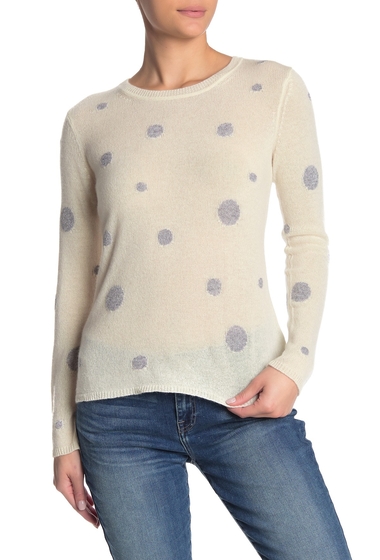 Imbracaminte femei quinn sparkle polka dot cashmere sweater ivorysilver