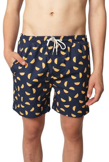 Imbracaminte barbati public art oranges patterned swim shorts navy