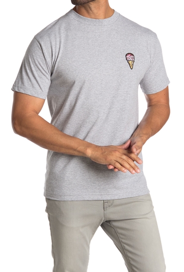 Imbracaminte barbati retrofit ice cream cone patch short sleeve t-shirt heather grey