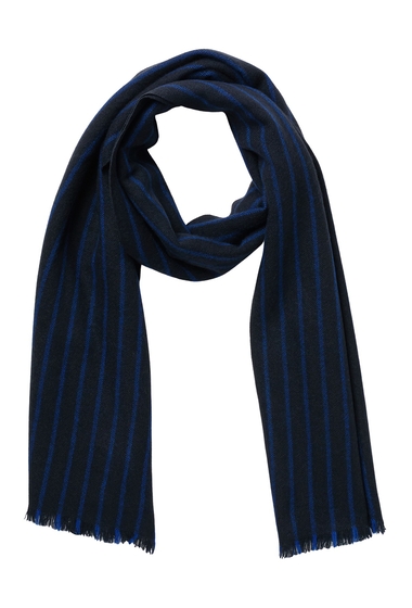 Accesorii barbati portolano pin stripe cashmere scarf navynautica blue