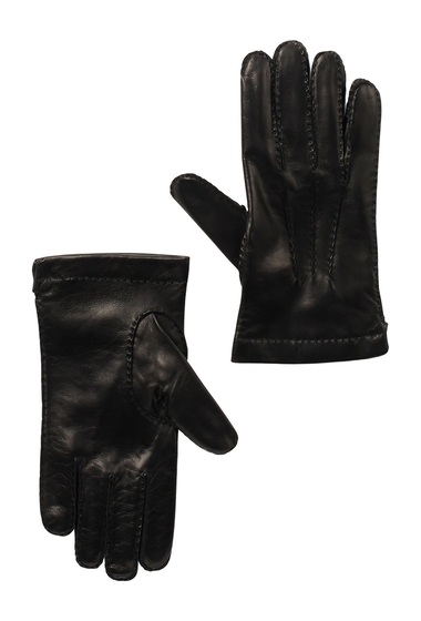 Accesorii barbati portolano handsewn nappa leather gloves black