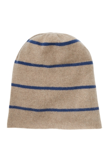 Accesorii barbati portolano slouchy striped cashmere hat nile brownsugar blue