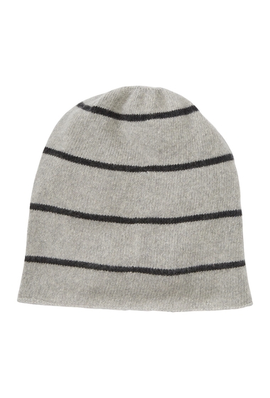Accesorii barbati portolano slouchy striped cashmere hat light greycharcoal