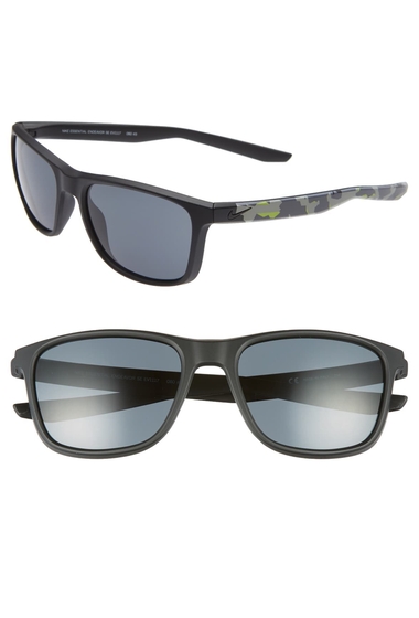 Ochelari femei nike essential endeavor 57mm square sunglasses matte blackdark gre
