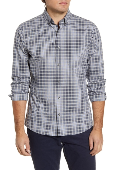 Imbracaminte barbati nordstrom men\'s shop regular fit check button-down performance shirt grey heather blue check