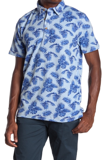 Imbracaminte barbati natural blue visitor hawaiian print polo sky