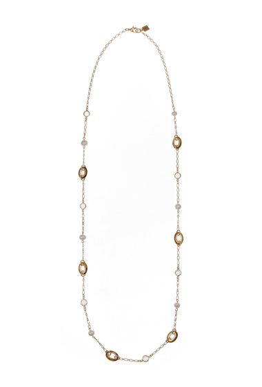 Bijuterii femei laundry by shelli segal faux pearl link station necklace white