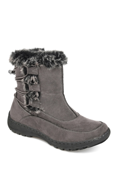 Incaltaminte femei journee collection wasilla faux fur lined boot grey