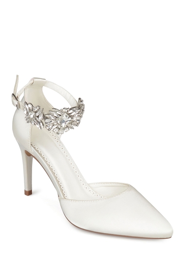 Incaltaminte femei journee collection loxley embellished ankle strap dorsay pump white