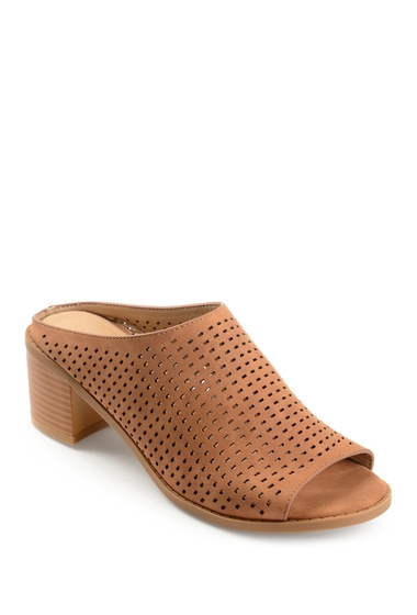Incaltaminte femei journee collection ziff perforated mule brown