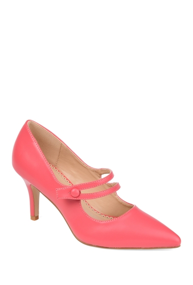 Incaltaminte femei journee collection sidney pointed mary jane pump coral