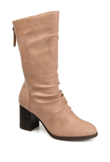 Incaltaminte femei journee collection sequois slouch heeled boot nude