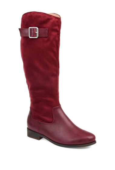Incaltaminte femei journee collection frenchy extra wide calf boot wine