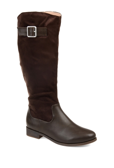 Incaltaminte femei journee collection frenchy extra wide calf boot brown