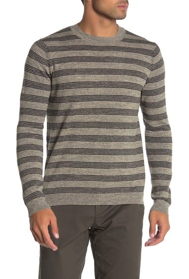 Imbracaminte barbati grayers worthington stripe crew neck sweater gray charcoal