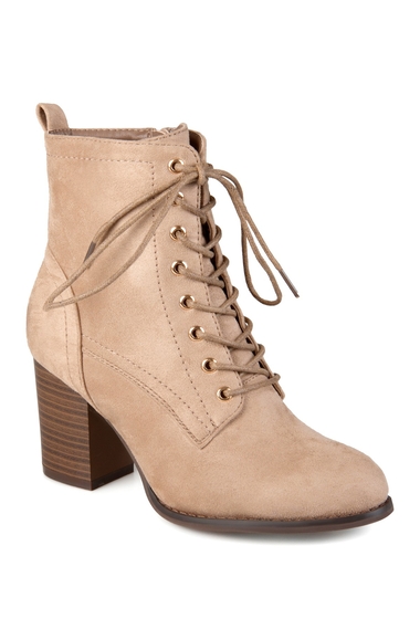 Incaltaminte femei journee collection baylor lace-up boot taupe