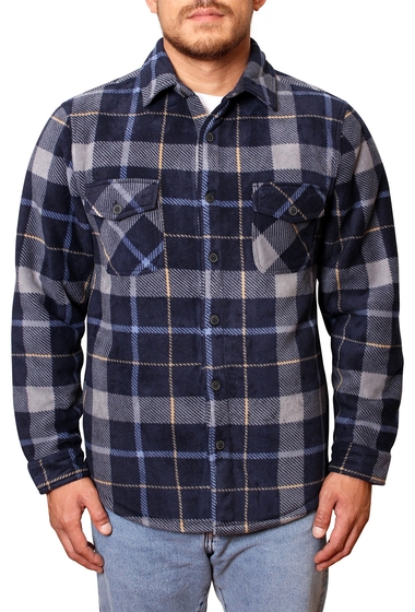 Imbracaminte barbati freedom foundry fleece plaid regular fit shirt jacket mood indig