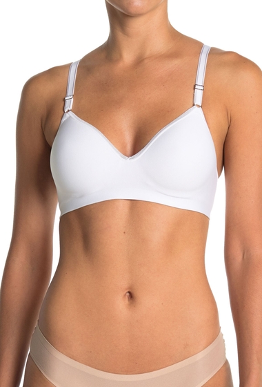 Imbracaminte femei hanes smooth inside and out foam comfortflex fit wirefree bra white