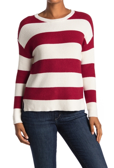 Imbracaminte femei for the republic long sleeve crew neck striped sweater whitepopp