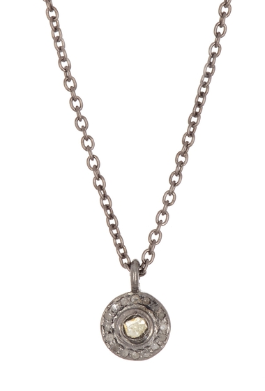 Bijuterii femei forever creations usa inc sterling silver single drop diamond pendant necklace - 035 ctw diamond