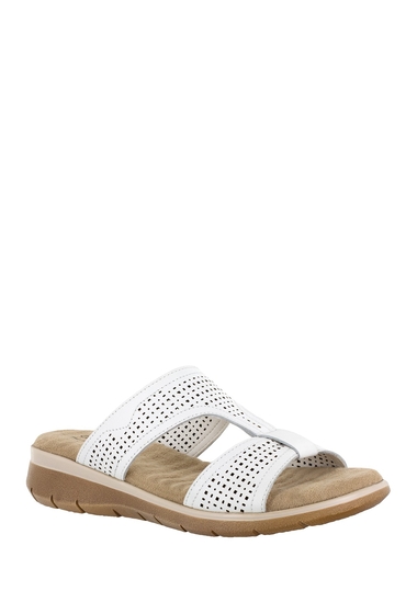 Incaltaminte femei easy street surry perforated slide sandal - multiple widths available white