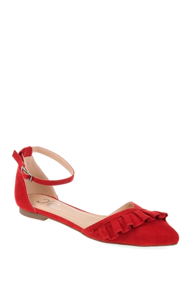 Incaltaminte femei journee collection lazae ankle strap flat red