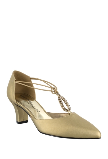 Incaltaminte femei easy street moonlight embellished t-strap pump - multiple widths available gold satin