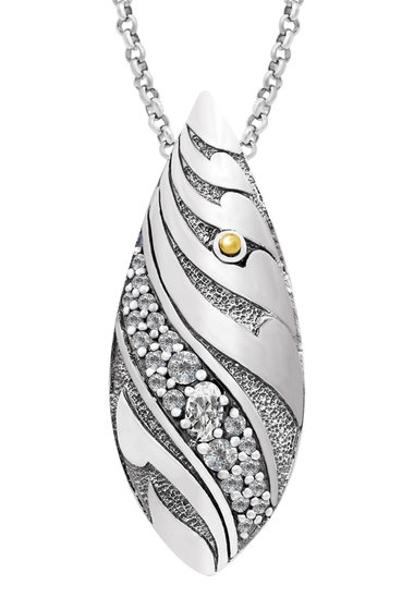 Bijuterii femei devata genuine 18k gold sterling silver bali filigree cz marquis pendant necklace silver gold white