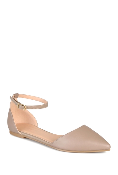 Incaltaminte femei journee collection reba ankle strap flat taupe