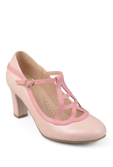 Incaltaminte femei journee collection nile cutout mary jane pump pink