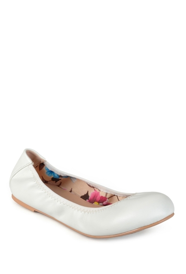 Incaltaminte femei journee collection lindy round toe flat white
