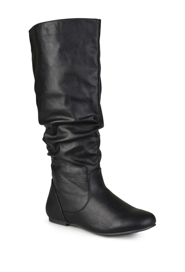 Incaltaminte femei journee collection jayne ruched tall boot - wide calf black